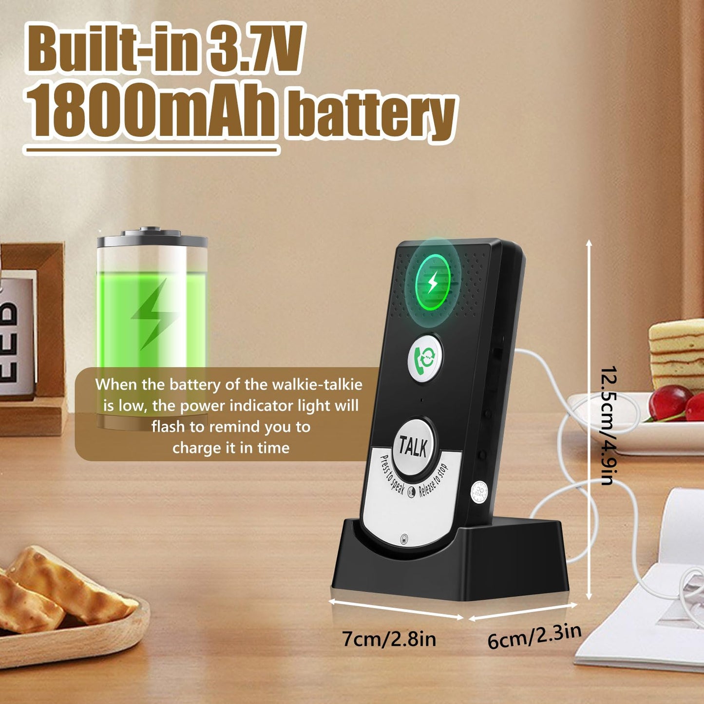 Intercoms for Home, 2 Way Intercom, Super Long Range Intercom System, 410m to 490m Home Intercom System for Home Hospital Office