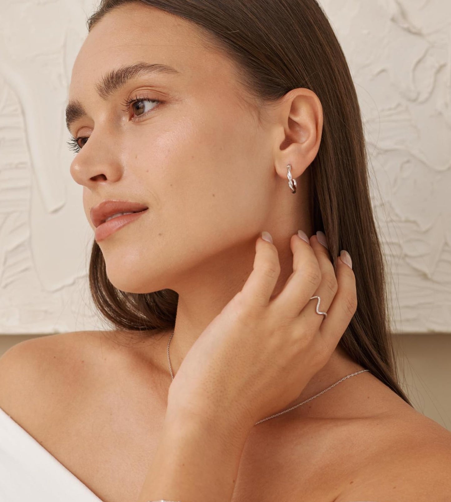 Silver Hoop Earrings Set for Women, 18 Pairs Hypoallergenic Chunky Open Pearl Hoops Earring Multipack, Silver Statement Hoop Earrings for Women Trendy Jewelry