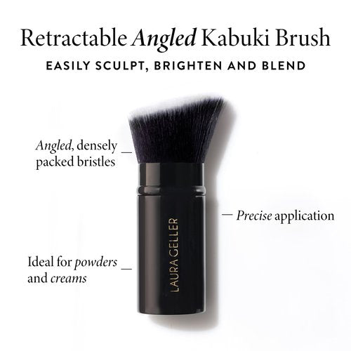 LAURA GELLER NEW YORK Own Your Age Kit: Best of the Best Palette and Jelly Balm Tinted Lip Color, Jammin' and Retractable Angled Kabuki Brush