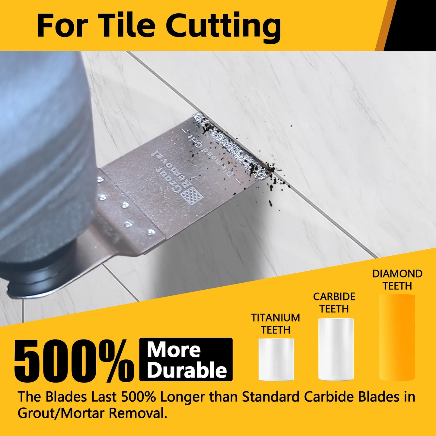 12 PCS Diamond Saw Blades for Oscillating Tool, Grout Removal Blade,Professional Multi Tool Blades Kit for Grout, Cement,Fit Milwaukee, Dewalt, Bosch, Ryobi