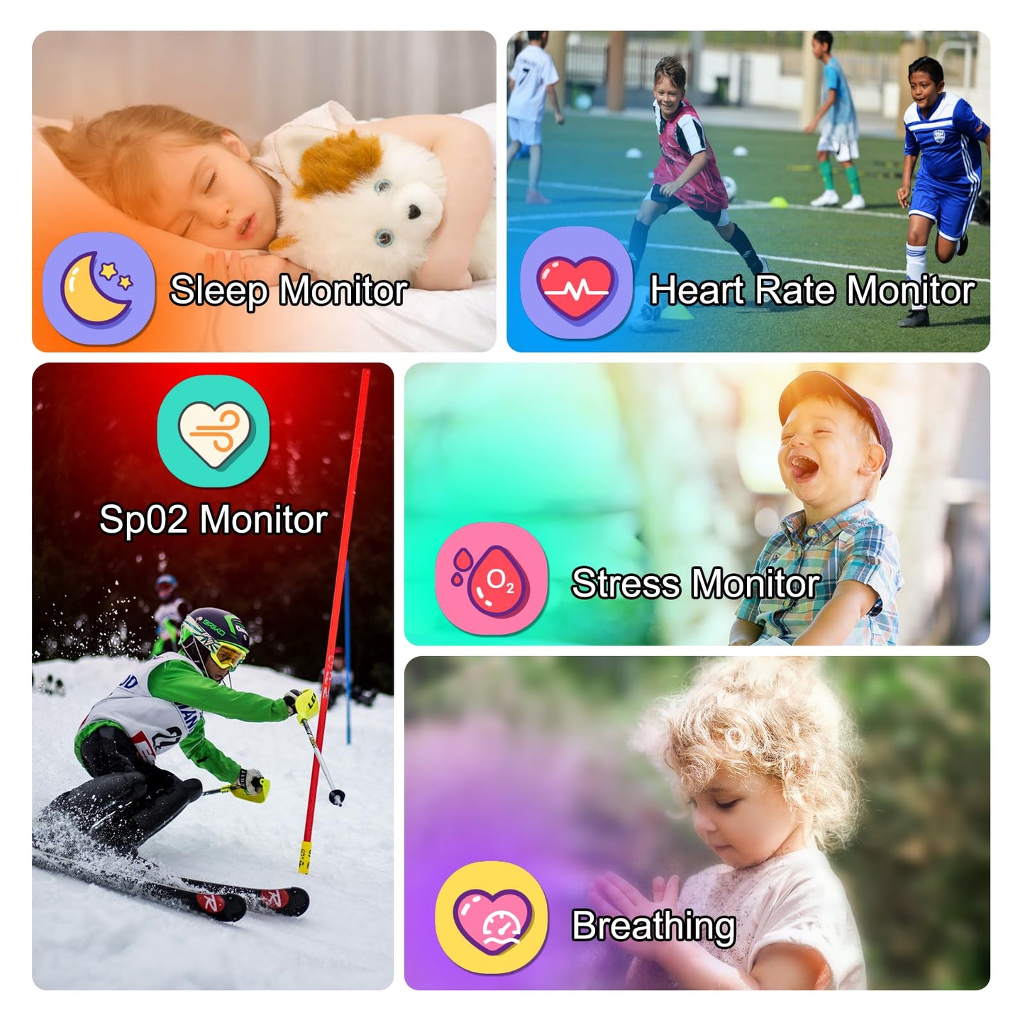 Smart Watch for Kids, 1.85" Fitness Tracker with Heart Rate, Sleep Monitor, IP68 Waterproof Smartwatches with Video Music, Pedometer, Game, NO APP/Phone, Gift for Boys Girls. (Classic, Pink)