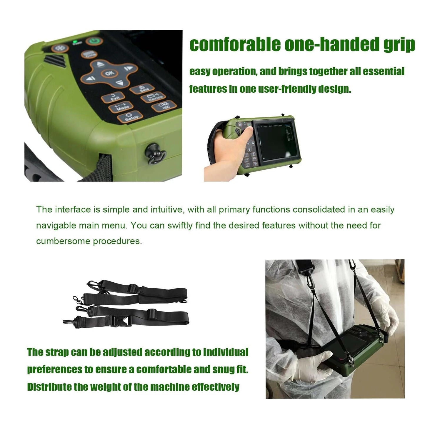 DAWEI Upgraded 3.5MHz Rectal & Convex Dual-Use Probe Veterinary Ultrasound Machine for Cattle and Horse, Portable Handheld Vet Scanner for Pregnancy and Reproduction Check on Farm