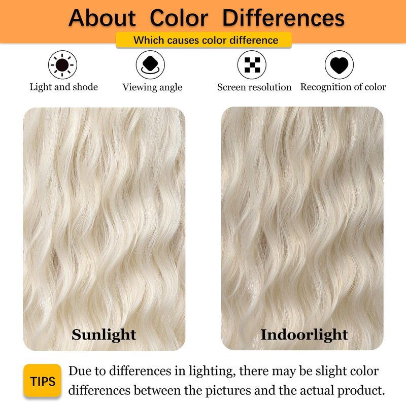Sarensall Platinum Blonde Wigs for Women Glueless Lace Hairline Synthetic Lace Front Wigs for Daily Party Cosplay Use 24 Inch