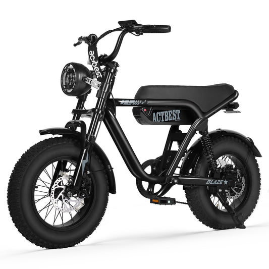 ACTBEST 16"/20"/26" Fat Tire Electric Bike for Adults/Teens, 1200W/1500W Peak Motor, 25MPH/28MPH & 55-75 Miles Long Range, Full Suspension All-Terrain eBike for Mountain,Snow,Sand,G
