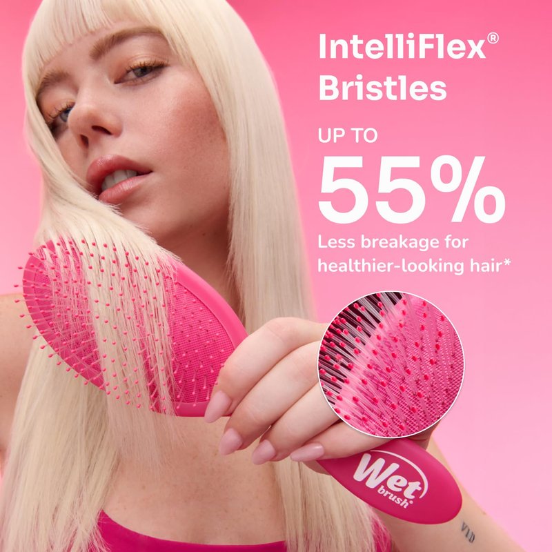 Wet Brush Original Detangler Hair Brush, Cream (Iridescence Icon), Ultra-Soft IntelliFlex Bristles, Detangling Bristles Glide Through Tangles, All Hair Types (Wet & Dry), Women & Men, Limited Edition