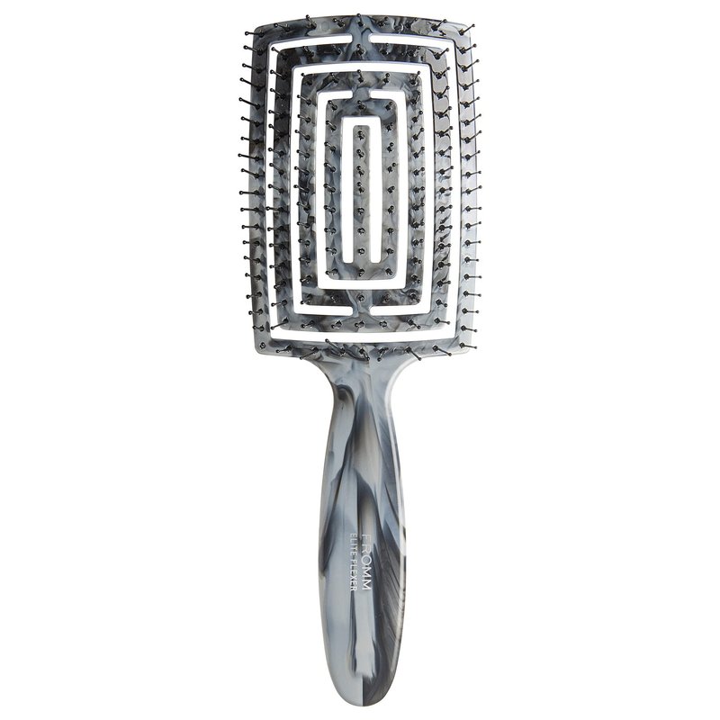 Fromm Professional Elite Flexer Ceramic x Ionic Wet & Dry Detangling Vent Brush | Gentle Hair Detangler & Massage Brush Smooths Frizz & Flyaways, Glides Through Medium to Thick Hair, Easy to Clean
