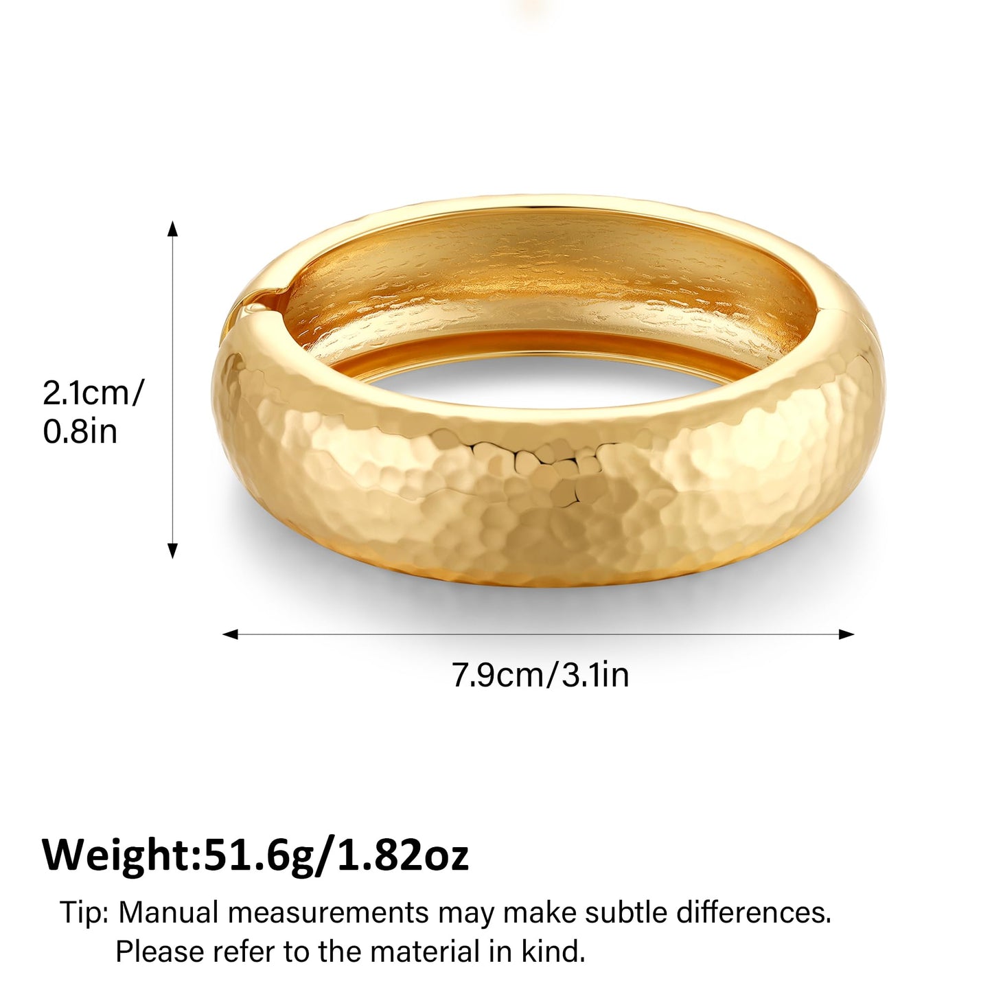 MIJENITI Chunky Gold Bangles Bracelet for Women Trendy Statement Bracelet Simple Gold Jewelry for Women Gifts