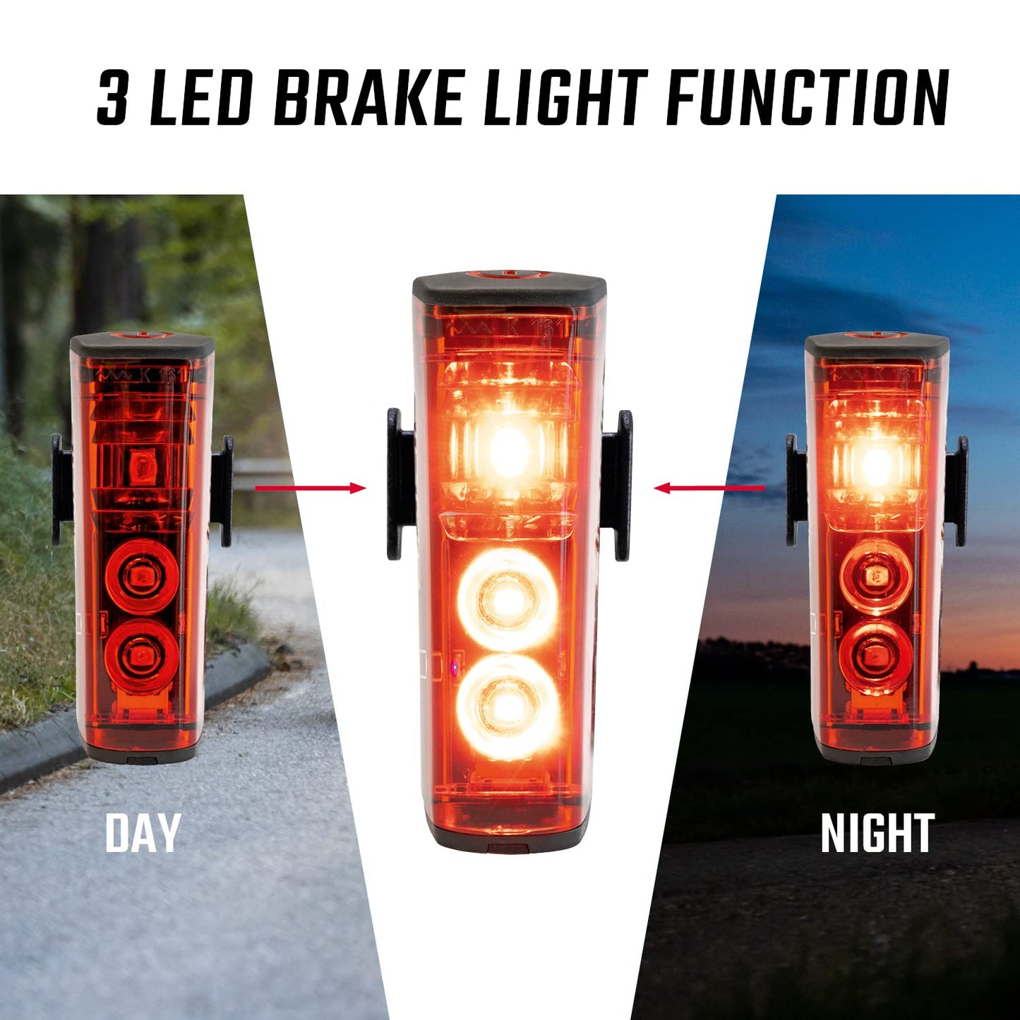 SIGMA Bicycle Light Set Aura 100/Blaze Link (Silicone Holder) Innovative Coupling Function and Automatic Light Adjustment LED Bicycle Light Front with 100 Lux Rear Light with Brake Light Function