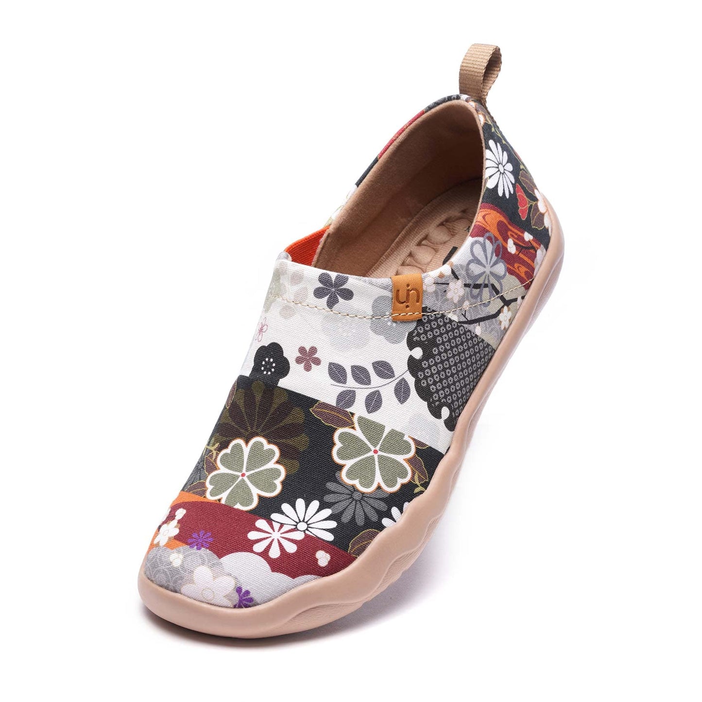 UIN Women's Casual Loafers Travel Painted Walking Slip On Lightweight Comfortable Canvas Fashion Sneakers Hana (40)