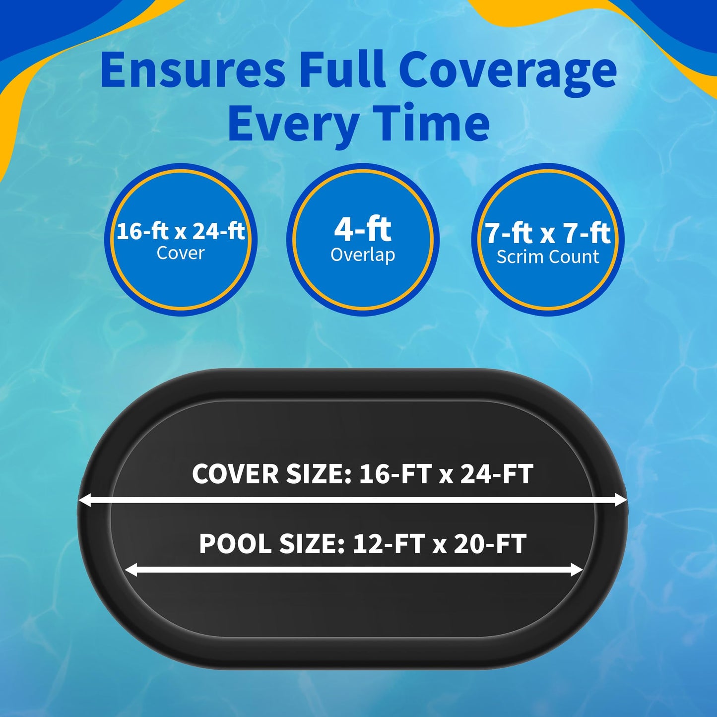 Blue Wave 8-Year 12-ft x 20-ft Oval Above Ground Pool Winter Cover