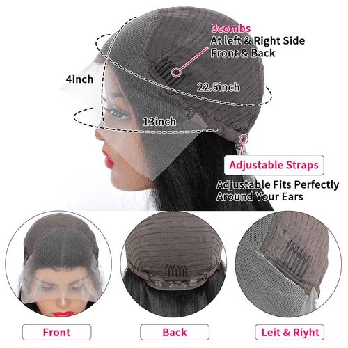Lovelyworld Deep Wave Lace Front Wigs - Human Hair, 30 inch, 200 Density, HD Deep Curly Lace Front Wig