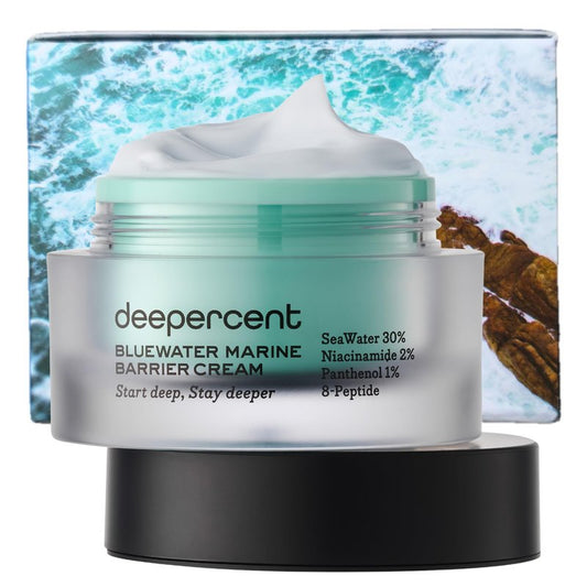 DEEPERCENT Korean Night Cream for Dry, Mature Skin, Anti-Aging Face and Neck Moisturizer for Barrier Repair and Deep Hydration with Marine PDRN, Multi-Peptides, Niacinamide and Panthenol, 1.52 fl oz