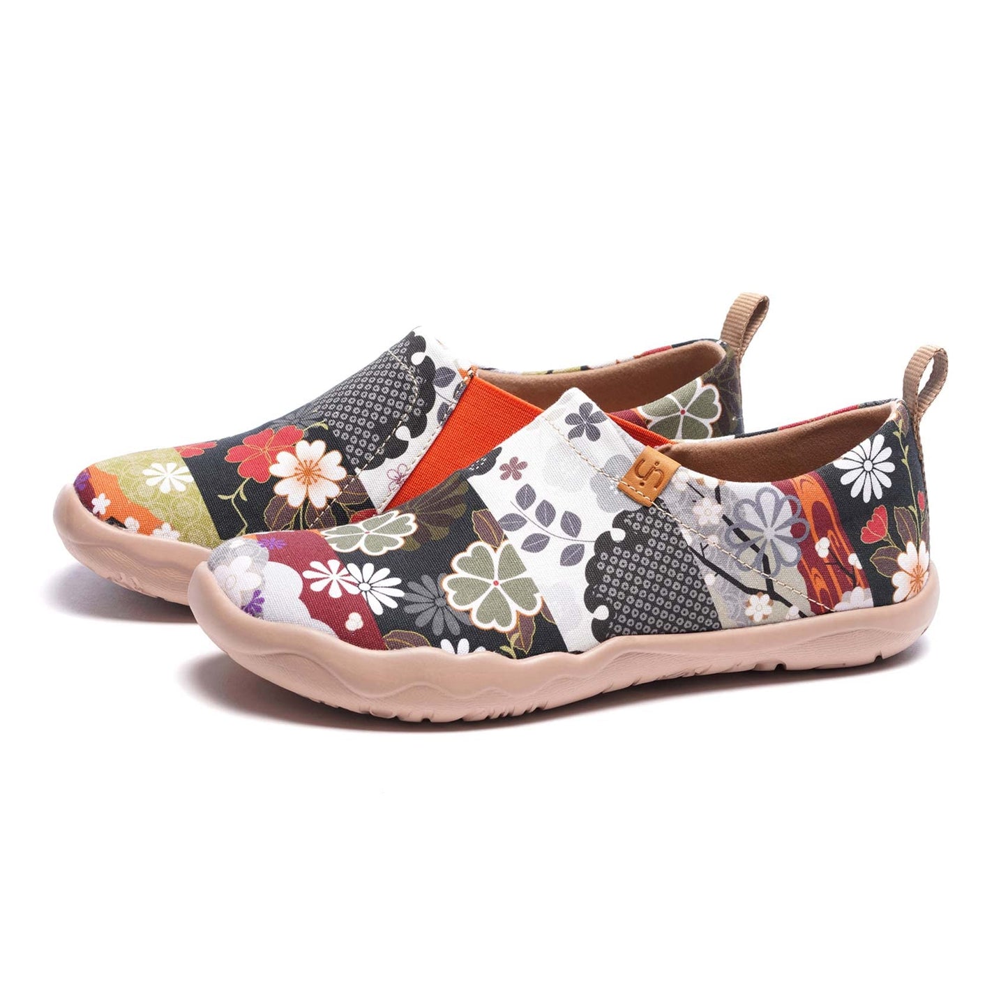 UIN Women's Casual Loafers Travel Painted Walking Slip On Lightweight Comfortable Canvas Fashion Sneakers Hana (40)