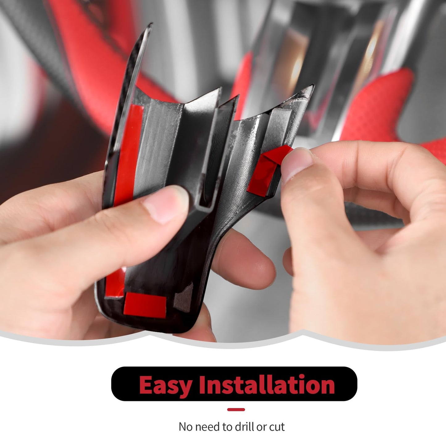 RT-TCZ 17PCS Carbon Fiber Interior Trim Kit Cover Center Console Decoration Interior Accessories for Ford Mustang 2015 2016 2017 2018 2019 2020 2021 2022 2023