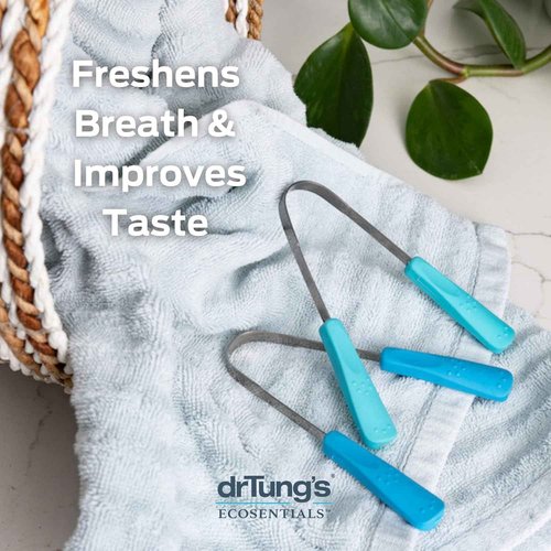 drTung's Tongue Cleaner, Stainless Steel Tongue Scraper 12 Pack