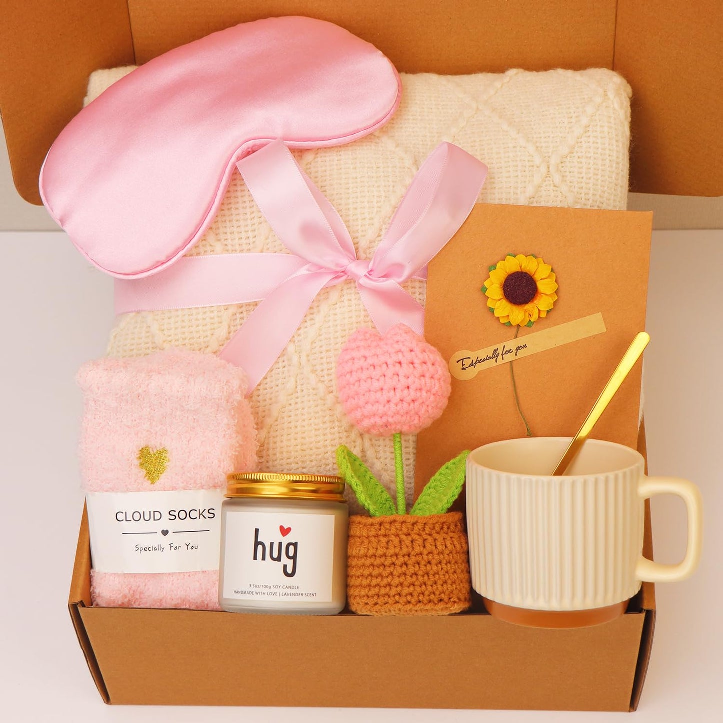 Birthday gift basket for ladies, self-care gifts, recovery care sets, heartwarming presents for women, birthday gifts for mothers, best friends, wives, girlfriends, and colleagues.