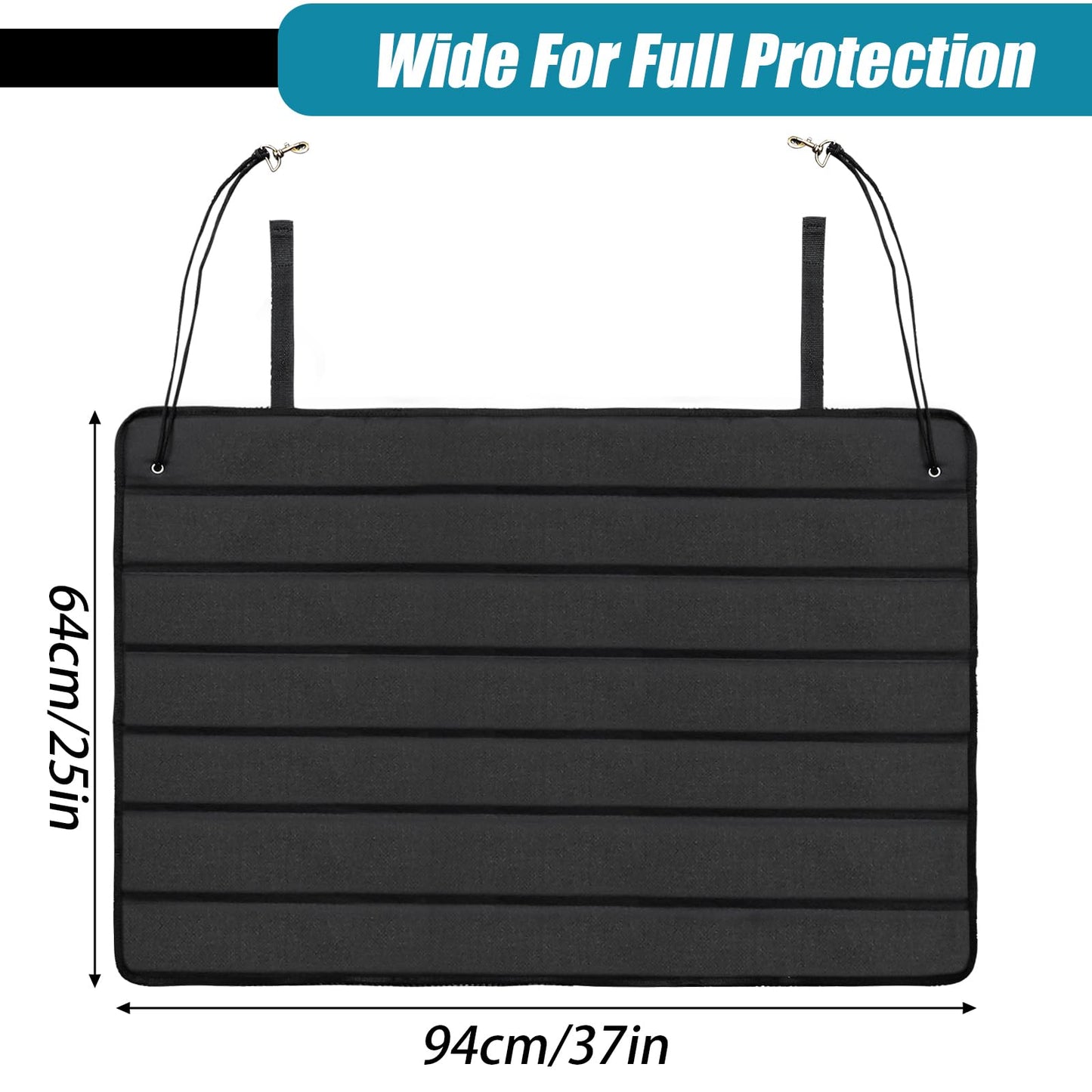 Yesland Large Bumper Guard for Cars, 37 x 25 in Car Rear Bumper Protector, Foldable Universal SUV Trunk Mat, Cargo Liner Floor Mats for Preventing Scratches While Loading/Unloading, Black