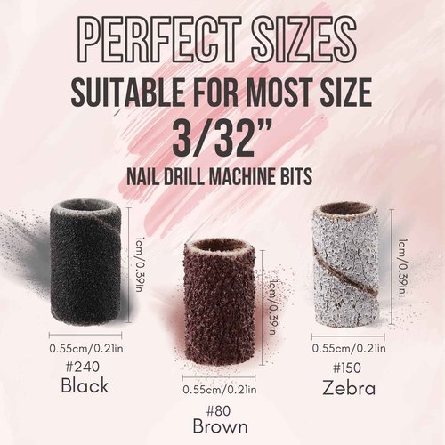 Makartt Nail Drill Professional 35000RPM Electric Nail File Machine, Genesie Nail Efile Bundle with Nail Drill Bits Sanding Bands for Nail Drill #80#150#240 Grits 300Pcs Nail File Sanding Bands