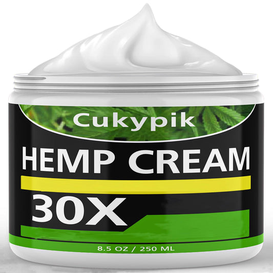JUYIHEAL Hemp Cream 8.5oz, Natural Soothing Topical Cream, with Arnica,MSM, Turmeric, Menthol, Aloe