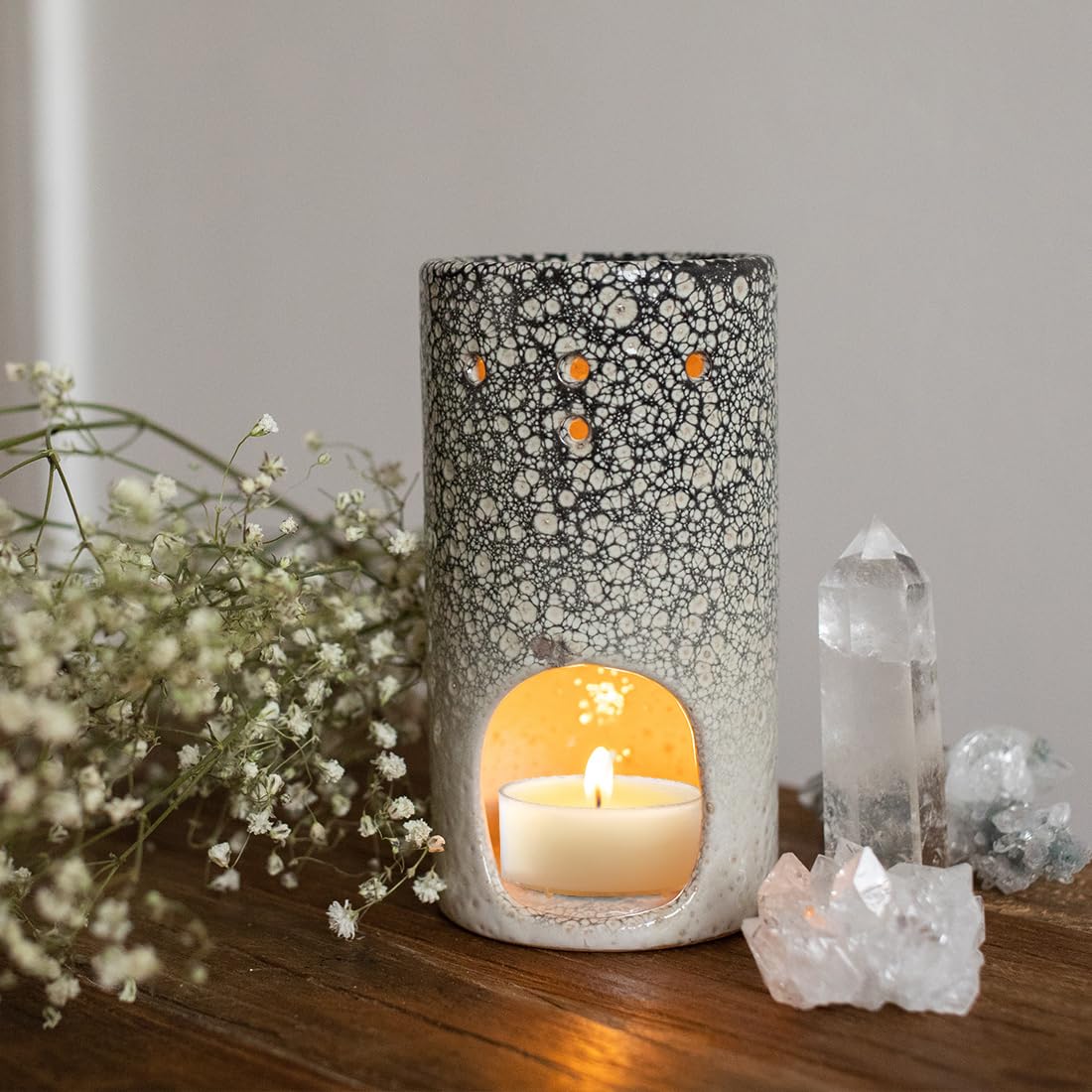 25PCS Pure White Beeswax Tealight Candles, Natural Scent, Clear Cup