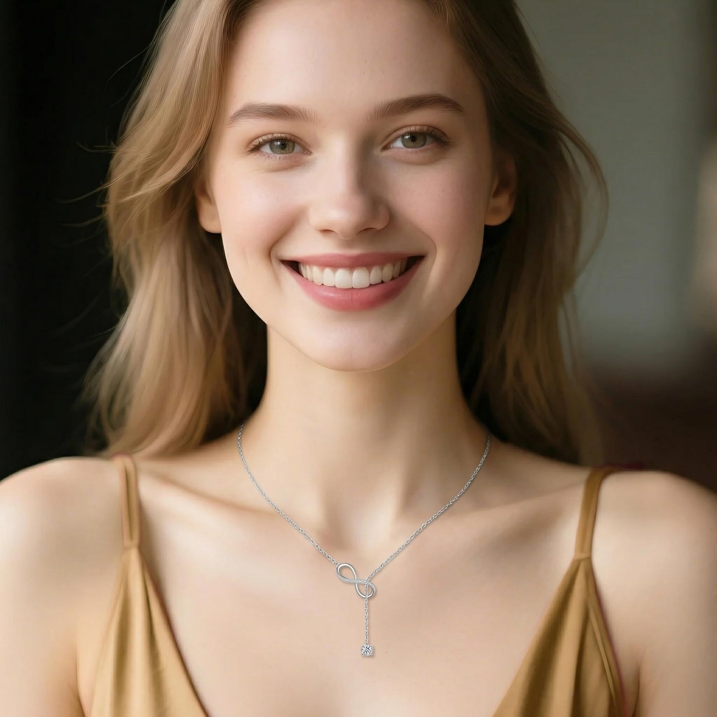 YYB Y Necklace Infinity Pendant Lariat Necklace for Women 925 Sterling Silver Drop Necklaces Christian Jewelry Birthday Anniversary Mothers Day Gifts for Mom Sister Girlfriend