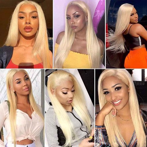 Habiliana Bundles Human Hair 24 26 28 Inch Straight Blonde 613 Human Hair Bundles 11A Unprocessed Brazilian Virgin Quick Weave Hair Extensions for Black Women