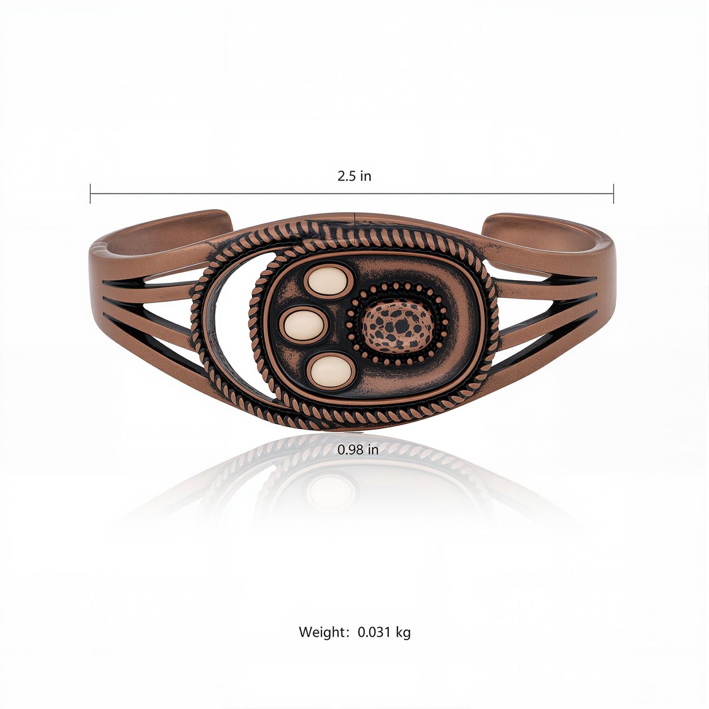 Montana West Rustic Couture's Jewelry Western Turquoise Cuff Bangle Bracelet Bohemian Vintage Elastic for Women Cowgirl White RCW-02-110WH