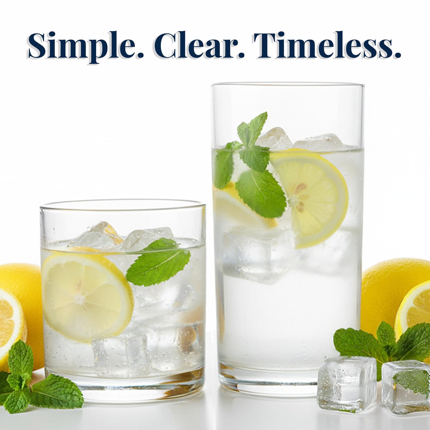 US Acrylic Classic Clear Plastic Reusable Drinking Glasses (Set of 8) 12oz Rocks & 16oz Water Cups | BPA-Free Tumblers, Made in USA | Top-Rack Dishwasher Safe