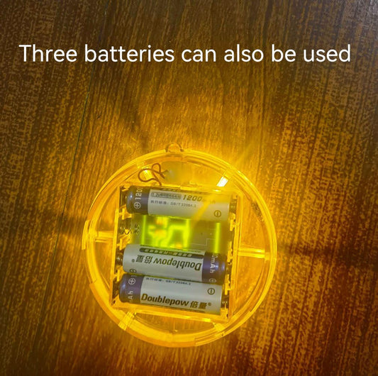 AHOUFHER 3 Pack LED Road Flares Roadside Flashing Emergency Lights Beacon with Magnetic Base for Vehicle and Outdoor Sports.(Yellow)