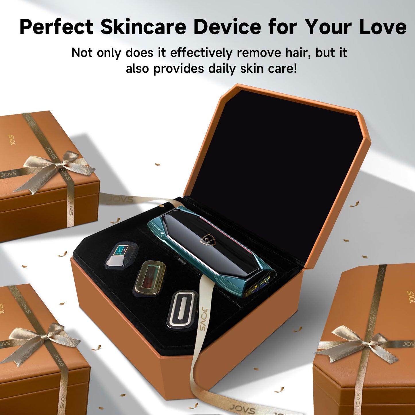 JOVS Laser Hair Removal, 37°F Painless Hair Removal Device with Sapphire Ice-Cooling, 3 in 1 Hair Removal & Skin Rejuvenation for Women and Men, 8 Modes Skin Care for Whole Body, Touch Screen