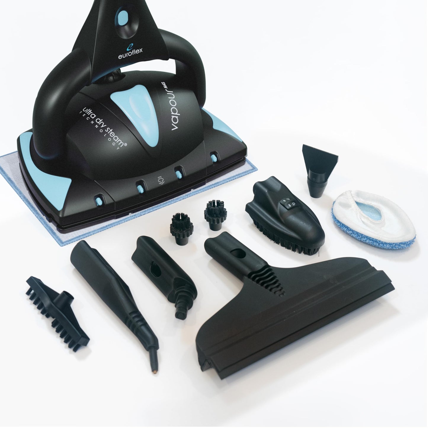 Euroflex Vapour Pro Steam Mop & All-in-One Steam Cleaner 20-Piece Set - Commercial Grade 295°F & 50 PSI - Good Housekeeping #1 Rated; Kills 99.9% Bacteria & Viruses (H1N1); 5-Year Warranty