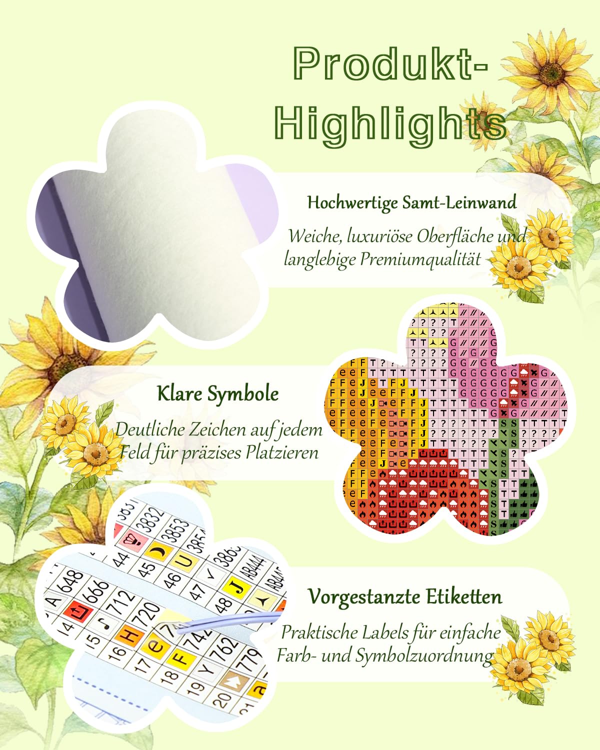 forever young Minigem Diamond Art Flowers Kits for Beginners, 6 Pcs Flower Resin Square Drill Diamond Painting Kits for Adults, 2-Hour Canvas Flower Small Diamond Art Kits for Adults (5x7 Inch)