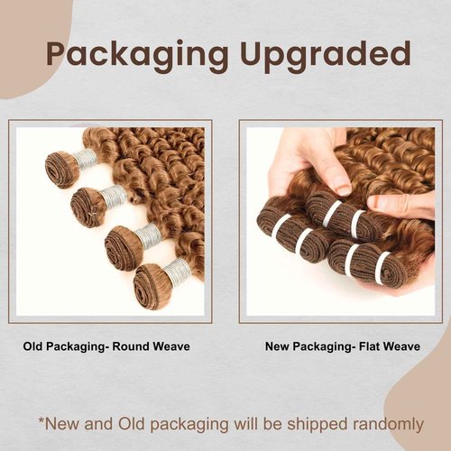 MOMOSHERO Color 30 Bundles Human Hair Deep Wave 18 18 18 Inch Human Hair Curly Bundles Light Brown 10A Curly Sew In Hair Bundles Chestnut Auburn Brown Brazilian Virgin Remy Bouncy Wholesale Hair Weave