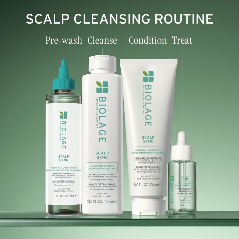 Biolage Scalp Sync Clarifying Shampoo - Residue & Buildup Remover, For Oily Scalp, Fermented Tea & Glycolic Acid, Vegan & Paraben-Free