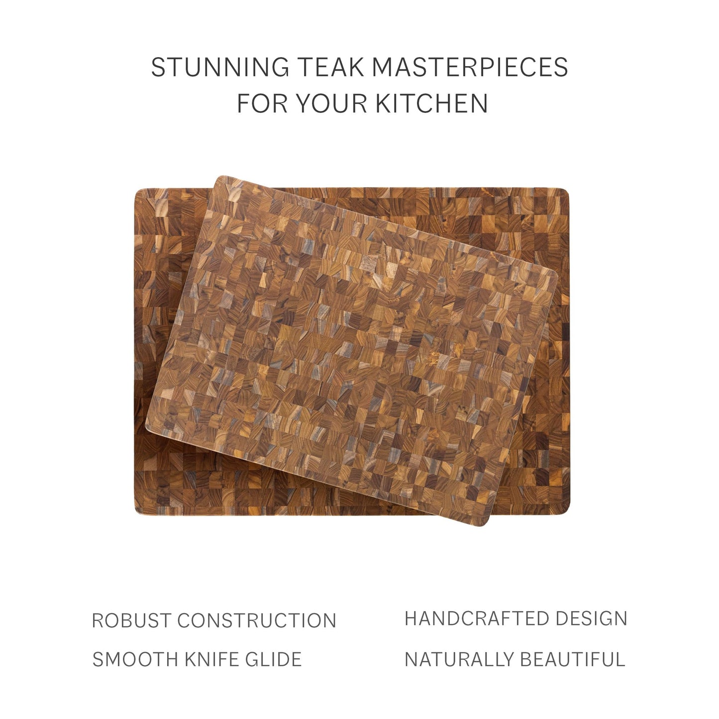 Teakhaus Butcher Block Cutting Board - Large Wooden Cutting Board - Holiday Gift Ideas for Men and Women - Gift-Ready End Grain Wood, Knife Friendly - FSC Certified