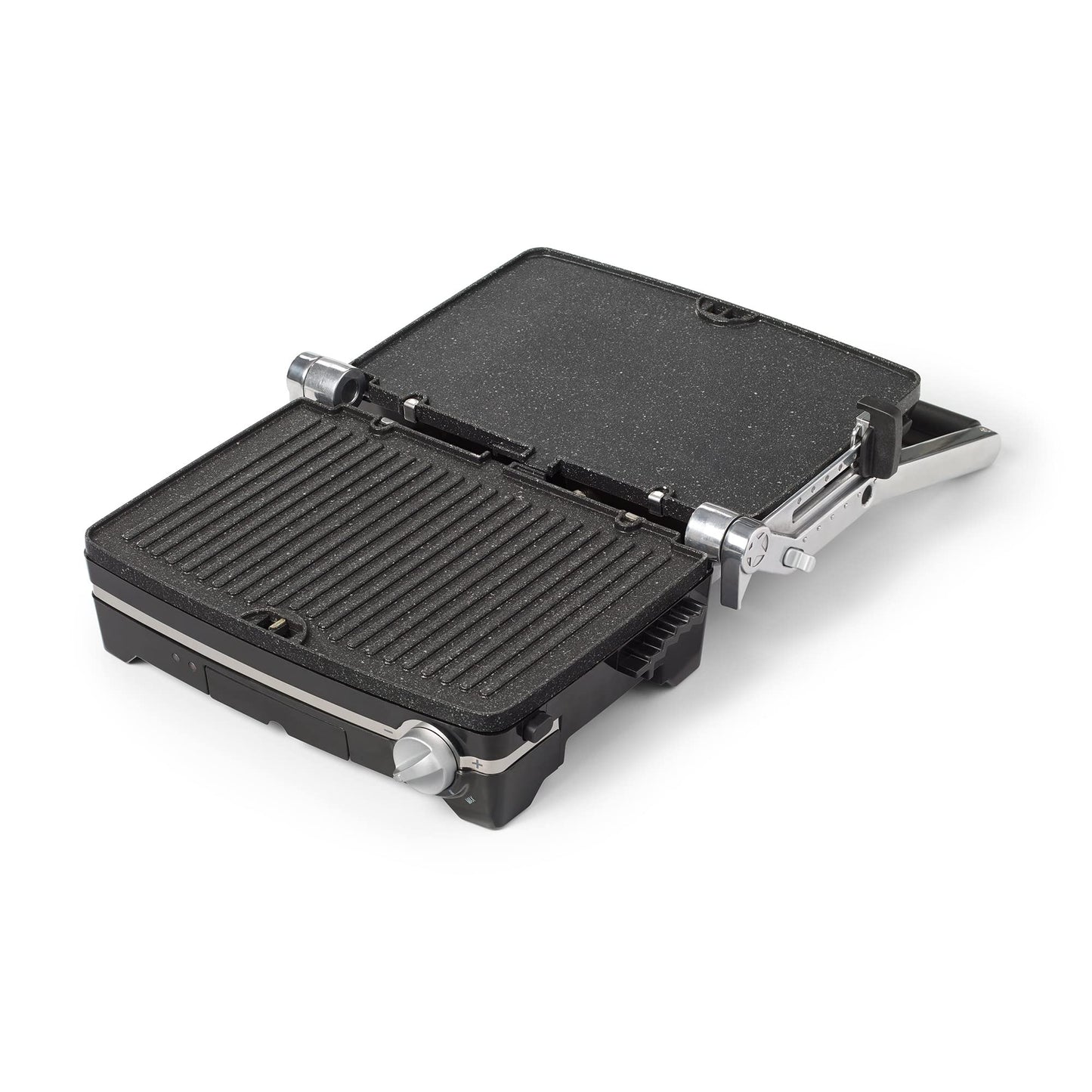 Starfrit The Rock Panini Press - Rock.Tec Non-Stick Reversible Plate - Opens 180 Degrees - Adjustable Temperate Control
