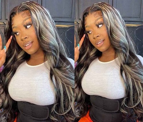 Condescension Human Hair Bundles P1B/GREY 24 26 28 inch Body Wave Human Hair Bundles Unprocessed Brazilian Virgin Quick Weave Hair for Black Women