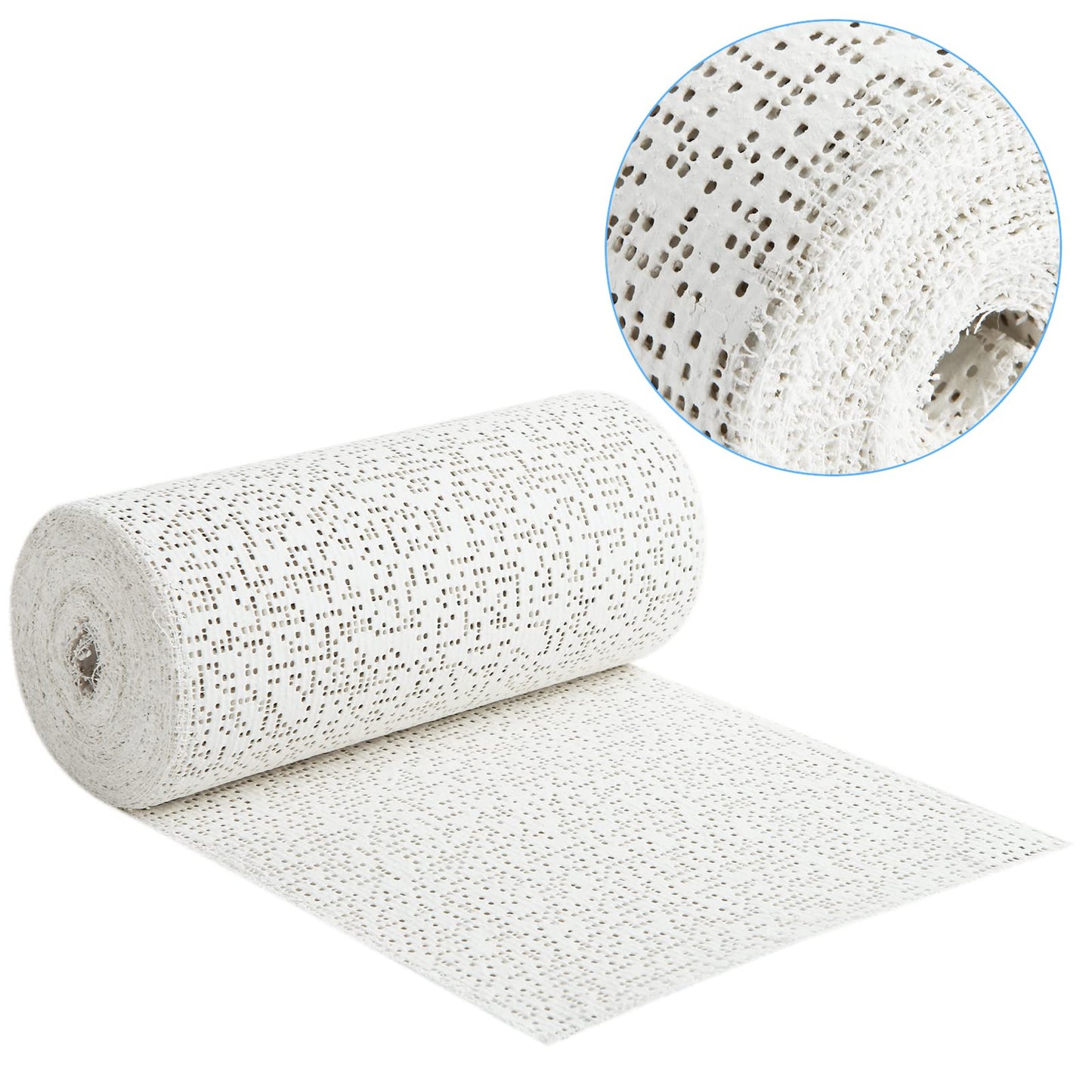 6 Pack Plaster Gauze Bandage for Hobby Craft, Each Roll 6” x 180” Plaster Cloth Rolls Bulk, Cloth Gauze Bandage for Masks, Scenery, Belly Cast (6 Inch x 15Ft/ 5yd)