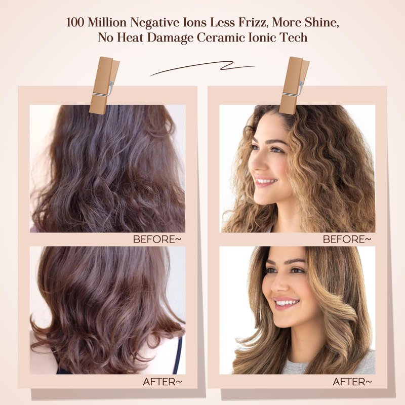 Travel Blow Dryer Brush in one, Dual Voltage 120V-240V Mini Hot Air Brush, Hair Trends Nano Titanium 2 Inch One Step Hair Dryer and Styler Volumizer Oval Shape