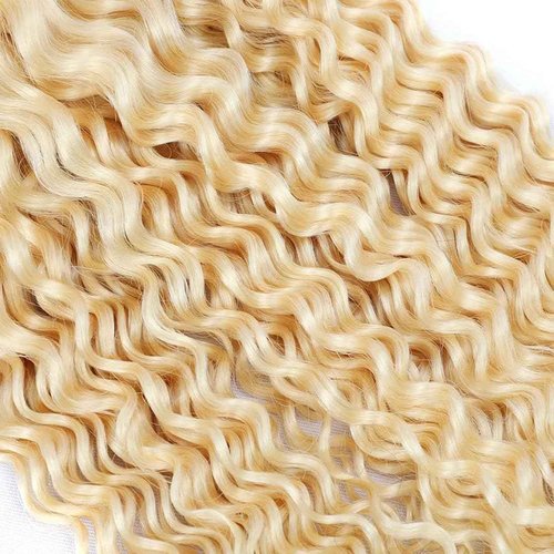 Giginger Brazilian Human Hair Bundles 24 26 28 Inch Blonde 613 Color Jerry Curly Wave Bundles Human Hair Unprocessed Virgin Quick Weave Hair for Black Women