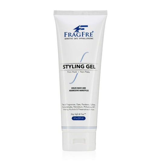 FRAGFRE Firm Hold Hair Gel Fragrance Free 8 oz - Strong Styling Gel for Aggressive Hair Styles - Paraben Free Hypoallergenic Sensitive Formula - Non-Irritating Vegan No Gluten/Cruelty…