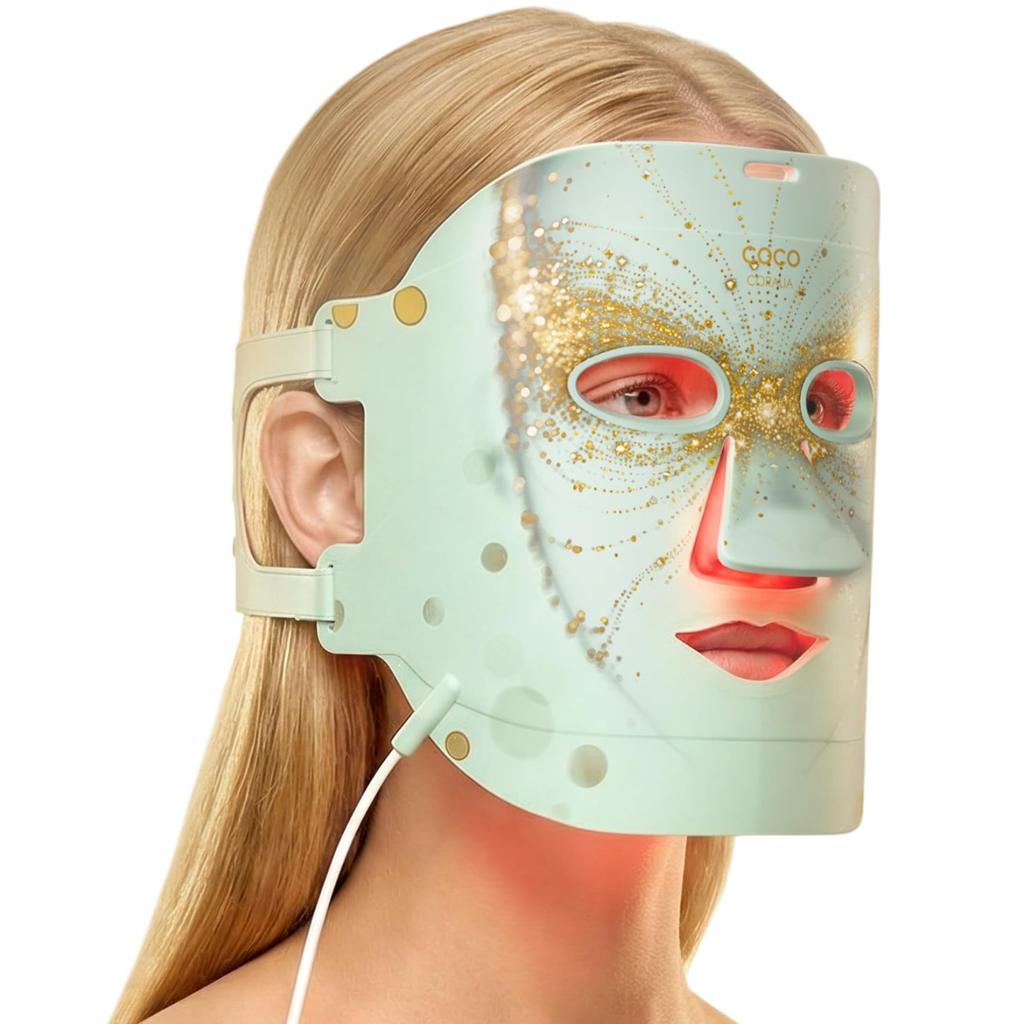 Red Light Therapy for Face, Red, Blue and Near-Infrared Light Therapy Mask for Face, Anti-Wrinkles & Facial Skincare, Portable & Rechargeable, LED Face Mask Light Therapy for Fine Lines and Blemishes.