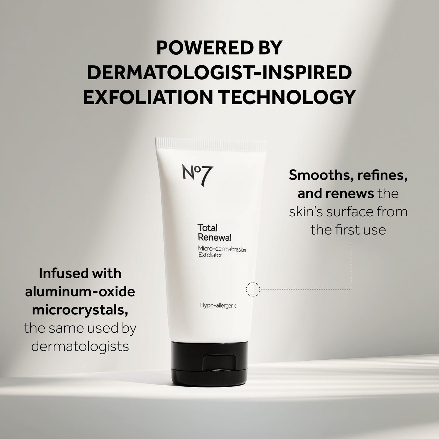 No7 Microdermabrasion Total Renewal Face Scrub - Exfoliating Face Wash & Dark Spot Corrector for Sensitive Skin - Helps to Reduce the Appearance of Fine Lines & Even Skin Tone (2.5 Oz)