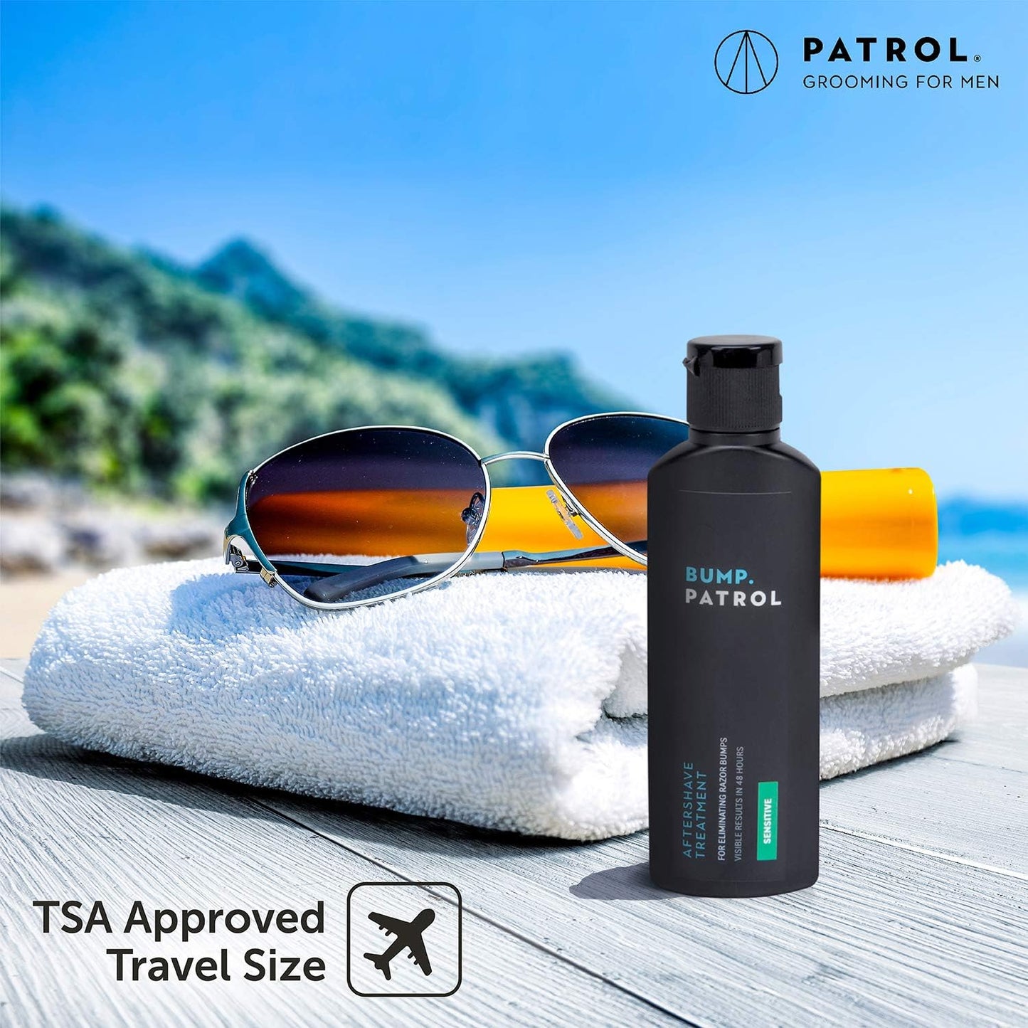 Bump Patrol Sensitive Strength Aftershave Treatment Serum – Razor Bump Stopper and Ingrown Hair Treatment for Men and Women, Alcohol Free Ingrown Hair Serum for Sensitive Skin 2 oz (Pack of 2)