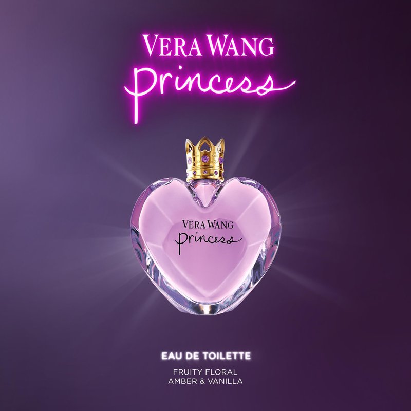 Vera Wang Princess Eau de Toilette for Women - Fruity Floral Scent - Sweet Notes of Vanilla, Water Lily, and Apricot - Feminine and Modern - 1.7 Fl Oz