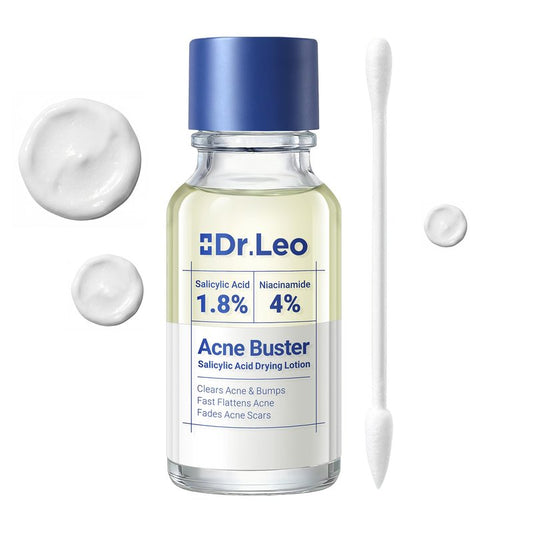 Dr.Leo 1.8% Salicylic Acid Acne Treatment, Drying Lotion Acne Spot Treatment for Acne-Prone Sensitive Skin | Niacinamide, Fast Pimple Relief, Fades Acne Marks, Overnight & Period Breakouts, 0.34 fl oz