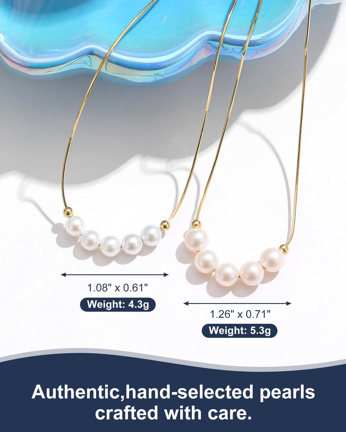 N9NEMUSES Edison Pearl Necklace for Women, 7mm AAAA+ Real Freshwater Cultured Pearl Necklace in 925 Sterling Silver, Anniversary Birthday Mother's Day Jewelry Gifts for Women Wife Mom Girlfriend Her