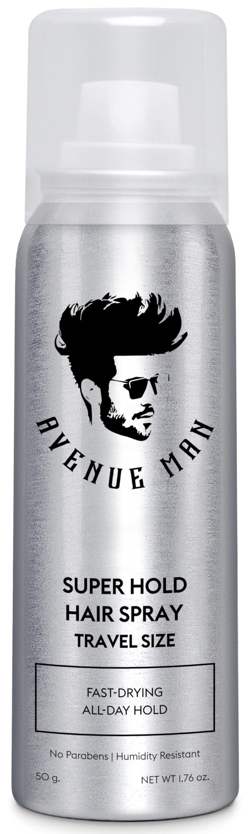 Avenue Man Super Hold Hairspray for Men - Travel Size Men Hair Spray for Long-Lasting Control - Shapes, Lifts & Holds Hair - Mens Hair Spray Extra Hold for Effortless All-Day Control - 1.76 oz