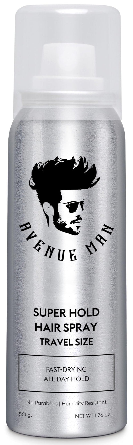 Avenue Man Super Hold Hairspray for Men - Travel Size Men Hair Spray for Long-Lasting Control - Shapes, Lifts & Holds Hair - Mens Hair Spray Extra Hold for Effortless All-Day Control - 1.76 oz