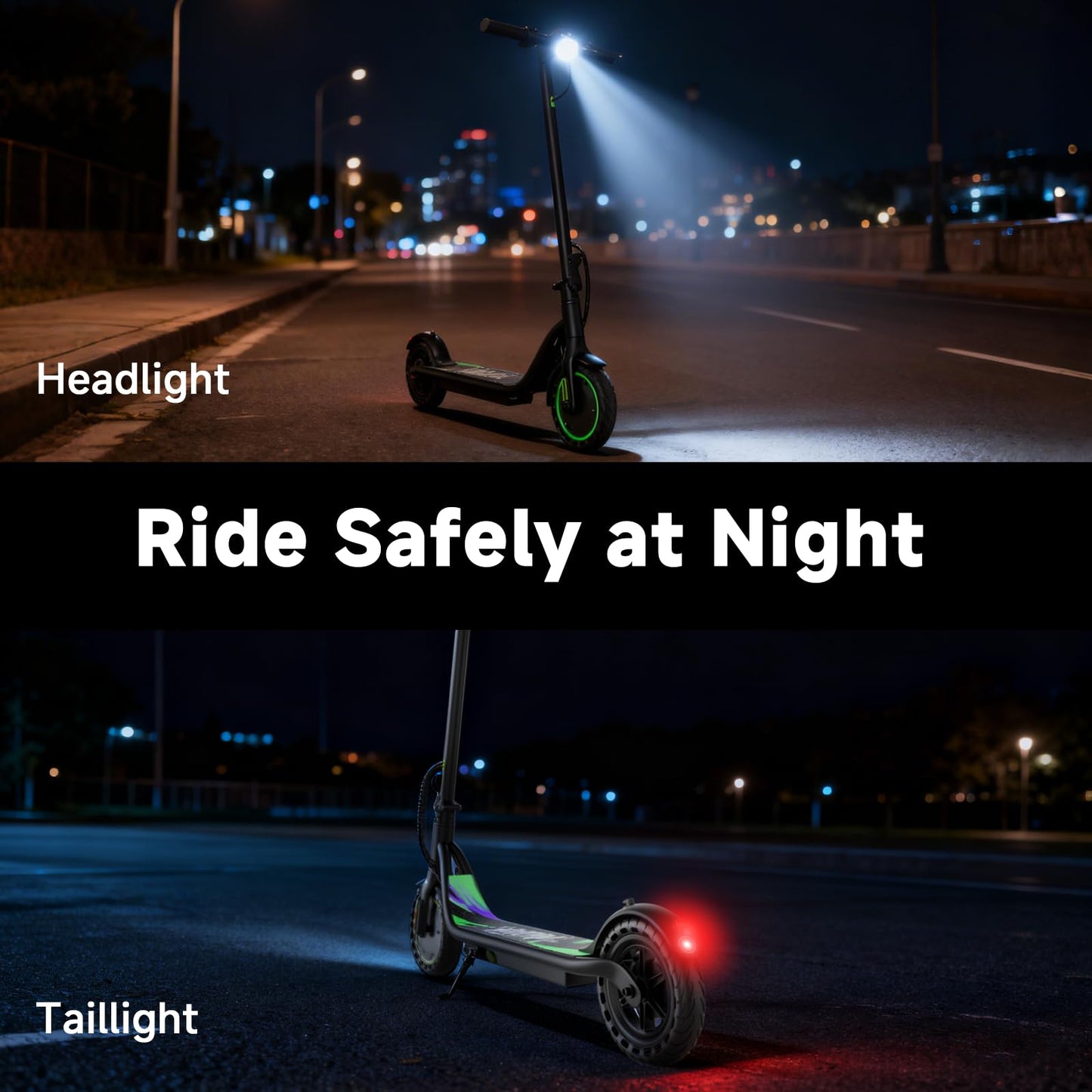 VOLPAM Electric Scooter Adult, 19 MPH & 15-21 Miles Range, 350W Motor, 8.5" Solid Tires, Lightwight Foldable E Scooter for Adults & Teens, with App Control, Curise Control, Dual Braking